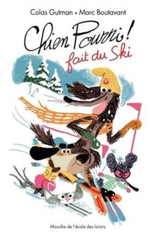 Chien Pourri fait du ski