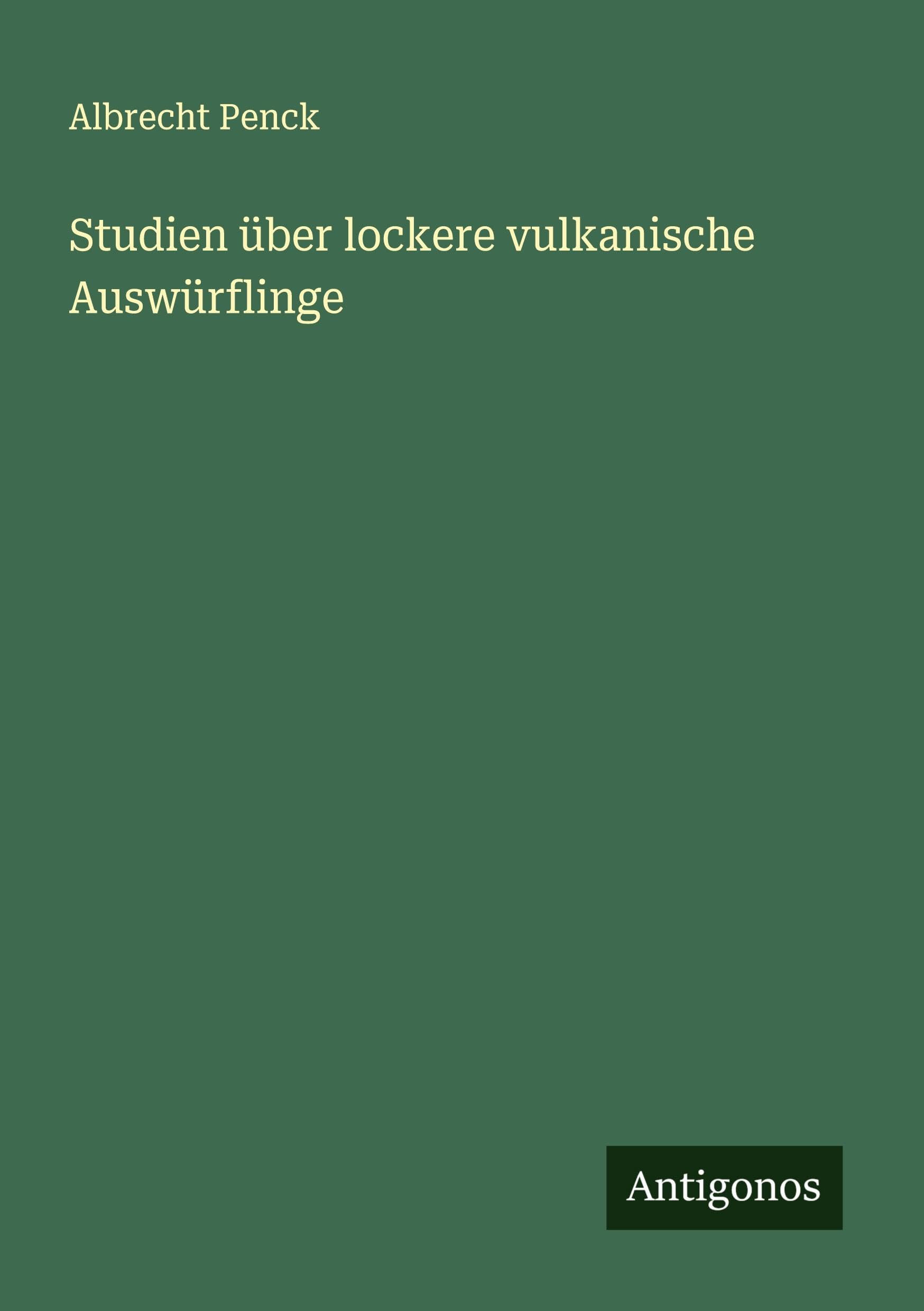 Studien über lockere vulkanische Auswürflinge