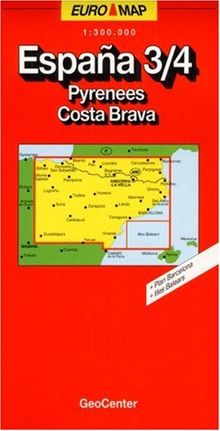 RV Euro-Regionalkarte 1:300 000 Pyrenäen - Costa Brava / Baskenland, Navarra, Katalonien