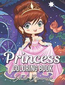 Princess Coloring Book: An Adult Coloring Book with Cute Kawaii Princesses, Classic Fairy Tales, and Fun Fantasy Scenes for Relaxation