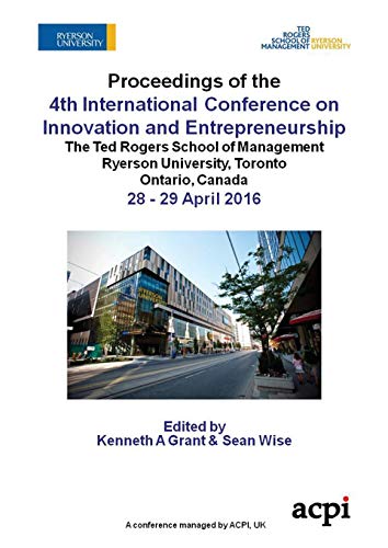 ICIE 2016 - Proceedings of The 4th International Conference on Innovation and Entrepreneurship
