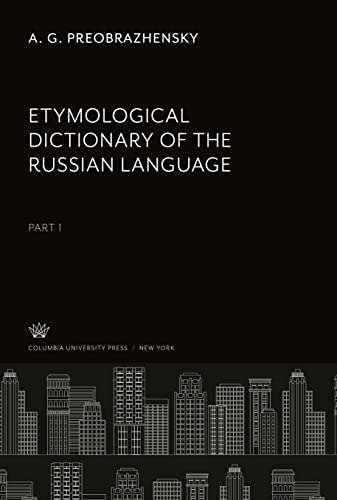 Etymological Dictionary of the Russian Language