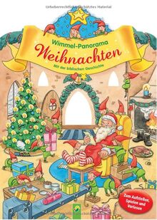 Wimmel-Panorama Weihnachten zum Ausklappen und Aufstellen: Mit der biblischen Geschichte. Für Kinder ab 3 Jahren