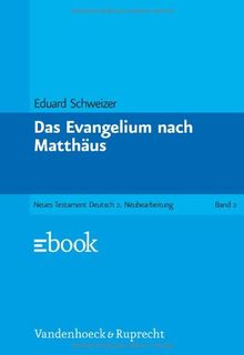 Das Neue Testament Deutsch (NTD), 11 Bde. in 13 Tl.-Bdn., Bd.2, Das Evangelium nach Matthäus