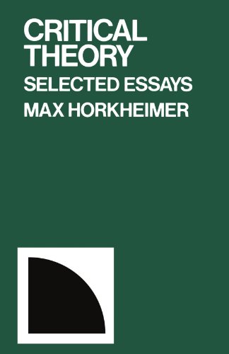 Critical Theory: Selected Essays (Critical Theory Ppr)