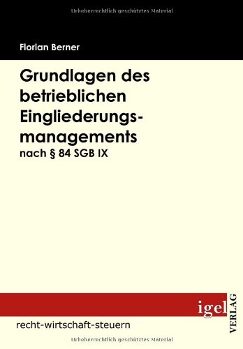 Grundlagen des betrieblichen Eingliederungsmanagements nach § 84 SGB IX