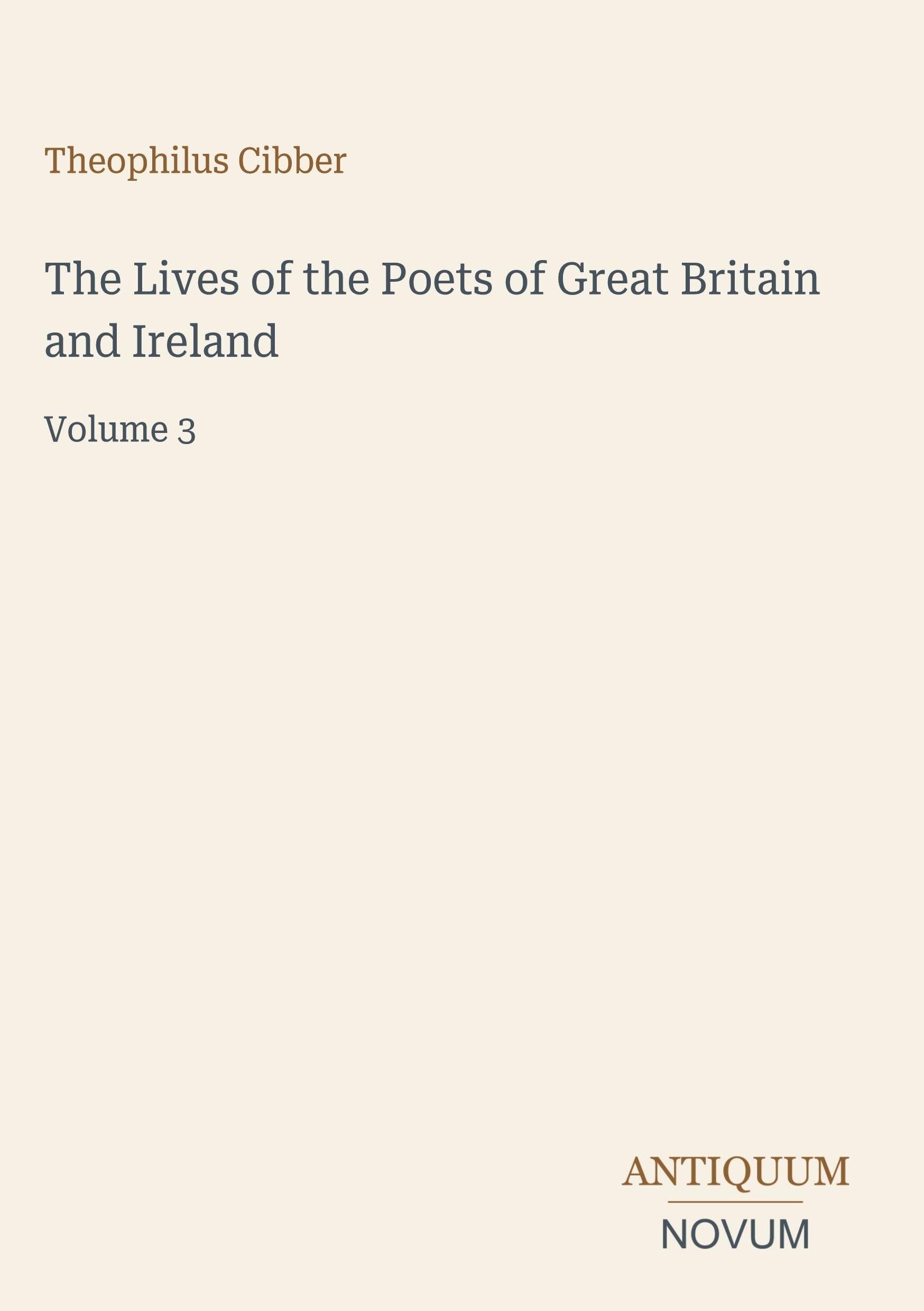 The Lives of the Poets of Great Britain and Ireland