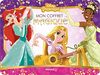 Disney Princesses - Mon coffret magique (Ariel, Raiponce, Tiana): Avec 1 livre Jeux et coloriages, 3 jolis signets, 4 pages d'autocollants, 6 crayons ... 1 tube de gel à pailletes et 1 pochoir