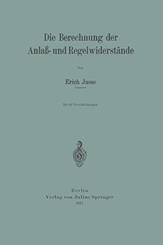 Die Berechnung der Anlaß- und Regelwiderstände