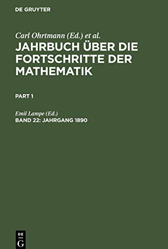 Jahrgang 1890 (Jahrbuch über die Fortschritte der Mathematik)