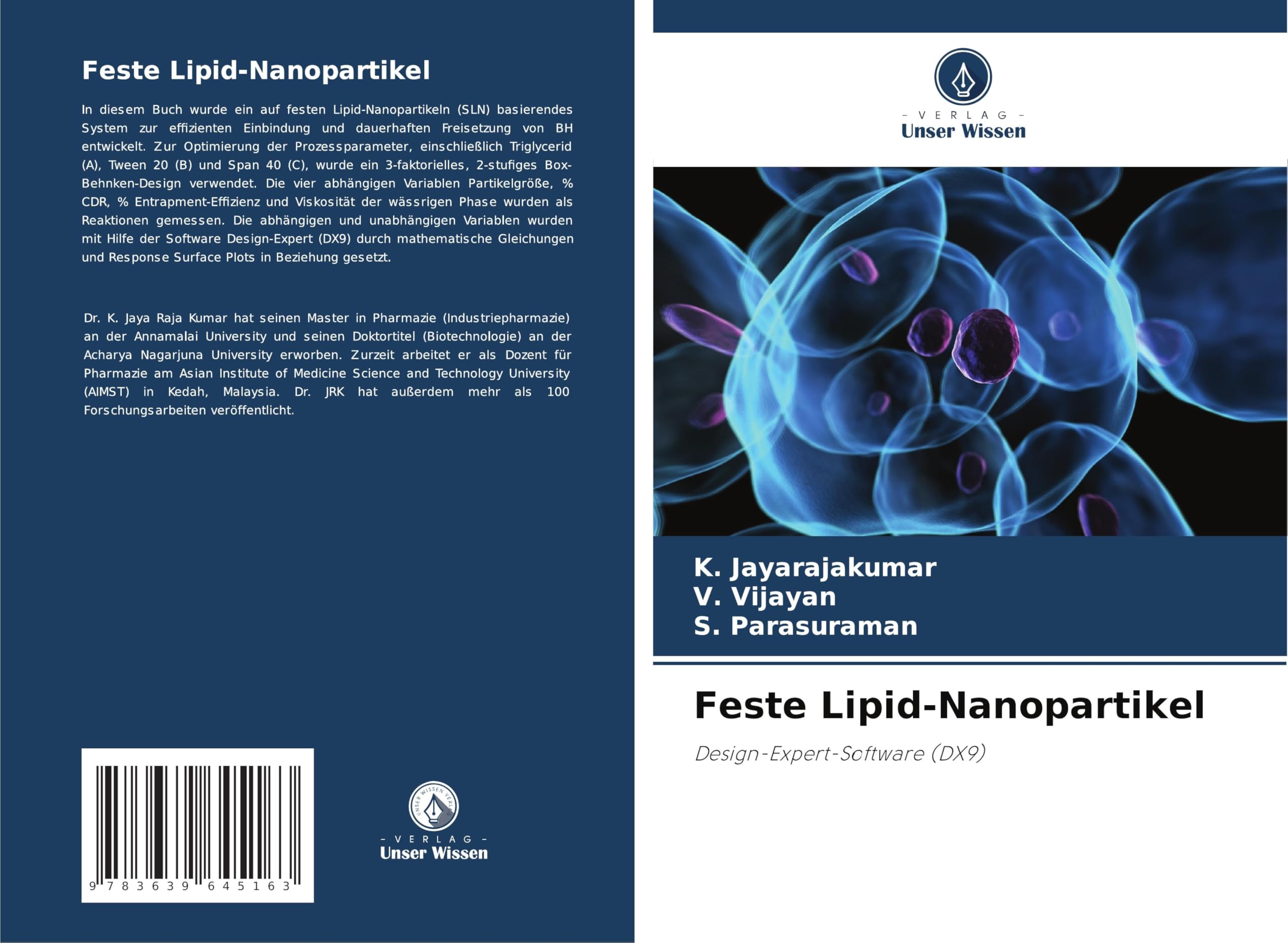 Feste Lipid-Nanopartikel: Design-Expert-Software (DX9)