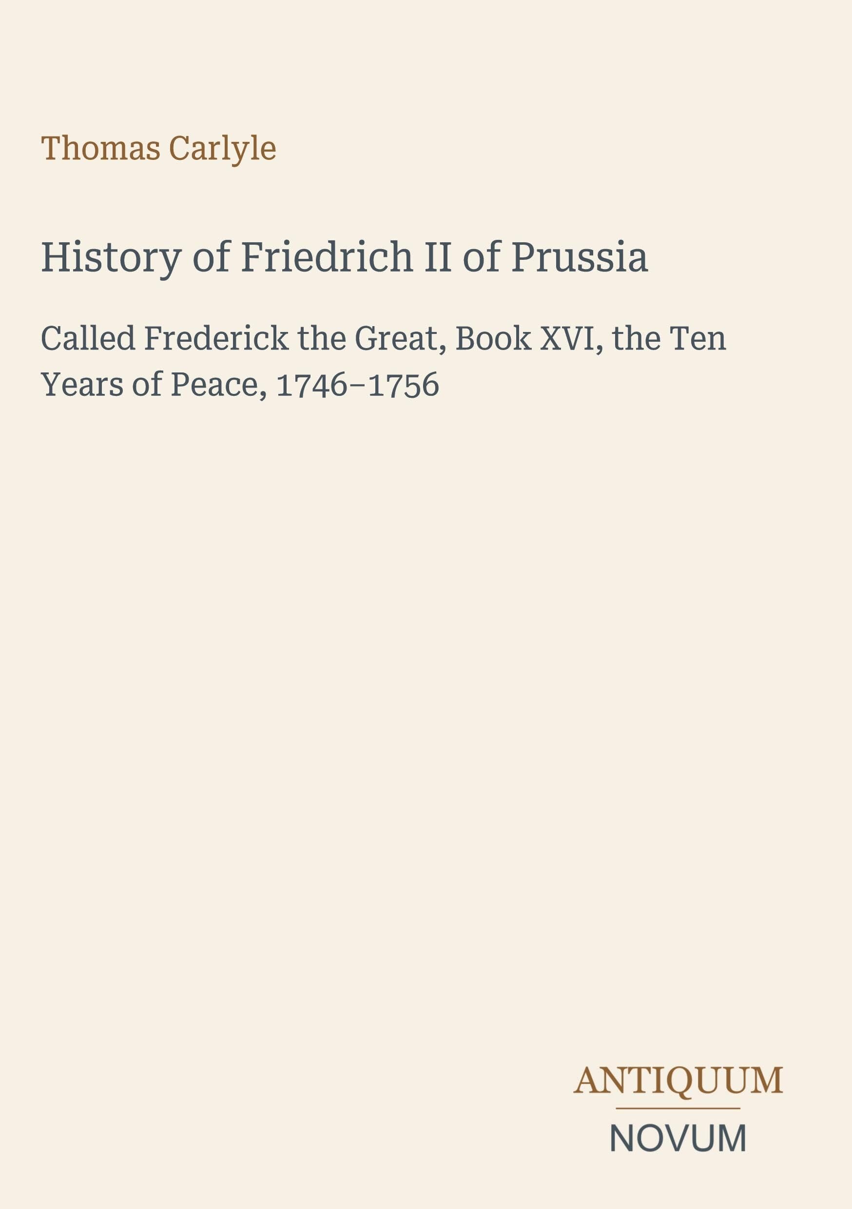 History of Friedrich II of Prussia