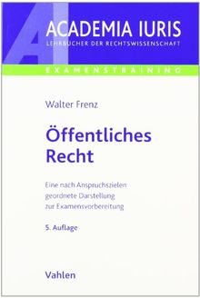 Öffentliches Recht: Eine nach Anspruchszielen geordnete Darstellung zur Examensvorbereitung: Eine nach Anspruchszielen geordnete Darstellung zur ... Rechtsstand: voraussichtlich Dezember 2010