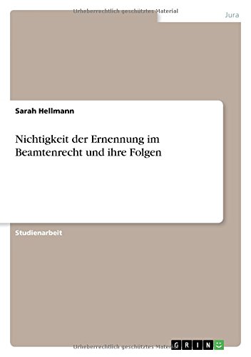Nichtigkeit der Ernennung im Beamtenrecht und ihre Folgen