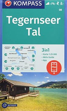 Tegernseer Tal: 3in1 Wanderkarte 1:25000 mit Aktiv Guide inklusive Karte zur offline Verwendung in der KOMPASS-App. Fahrradfahren. Skitouren. Langlaufen. (KOMPASS-Wanderkarten, Band 8)