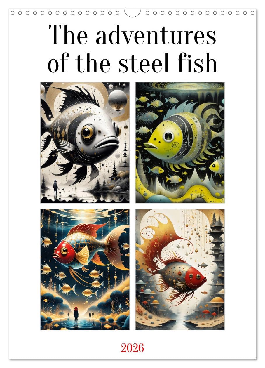 The adventures of the steel fish (Wall Calendar 2026 DIN A3 portrait), CALVENDO 12 Month Wall Calendar: In the mysterious depths of the ocean, astonishing and fascinating creatures inhabit the waters.