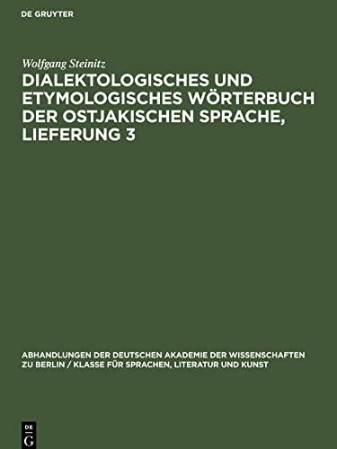 Dialektologisches und etymologisches Wörterbuch der ostjakischen Sprache, Lieferung 3