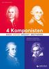4 Komponisten, Heft inkl. 2 CD's: Bach, Haydn, Beethoven, Mozart