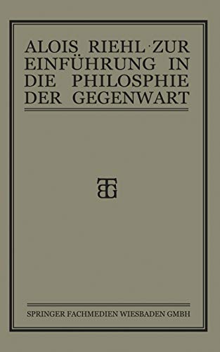 Zur Einführung in die Philosophie der Gegenwart (German Edition)