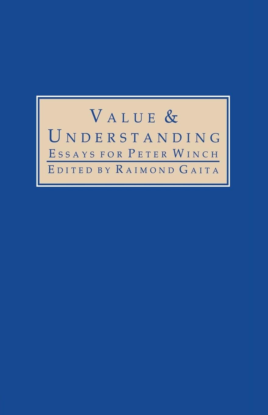 Value and Understanding: Essays for Peter Winch
