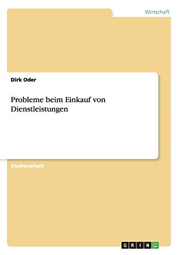 Probleme beim Einkauf von Dienstleistungen