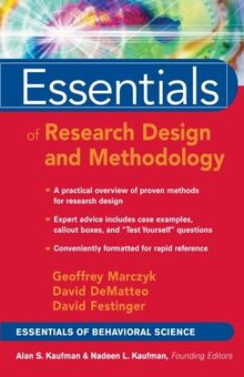 Essentials of Research Design and Methodoly (Essentials of Behavioral  Science)