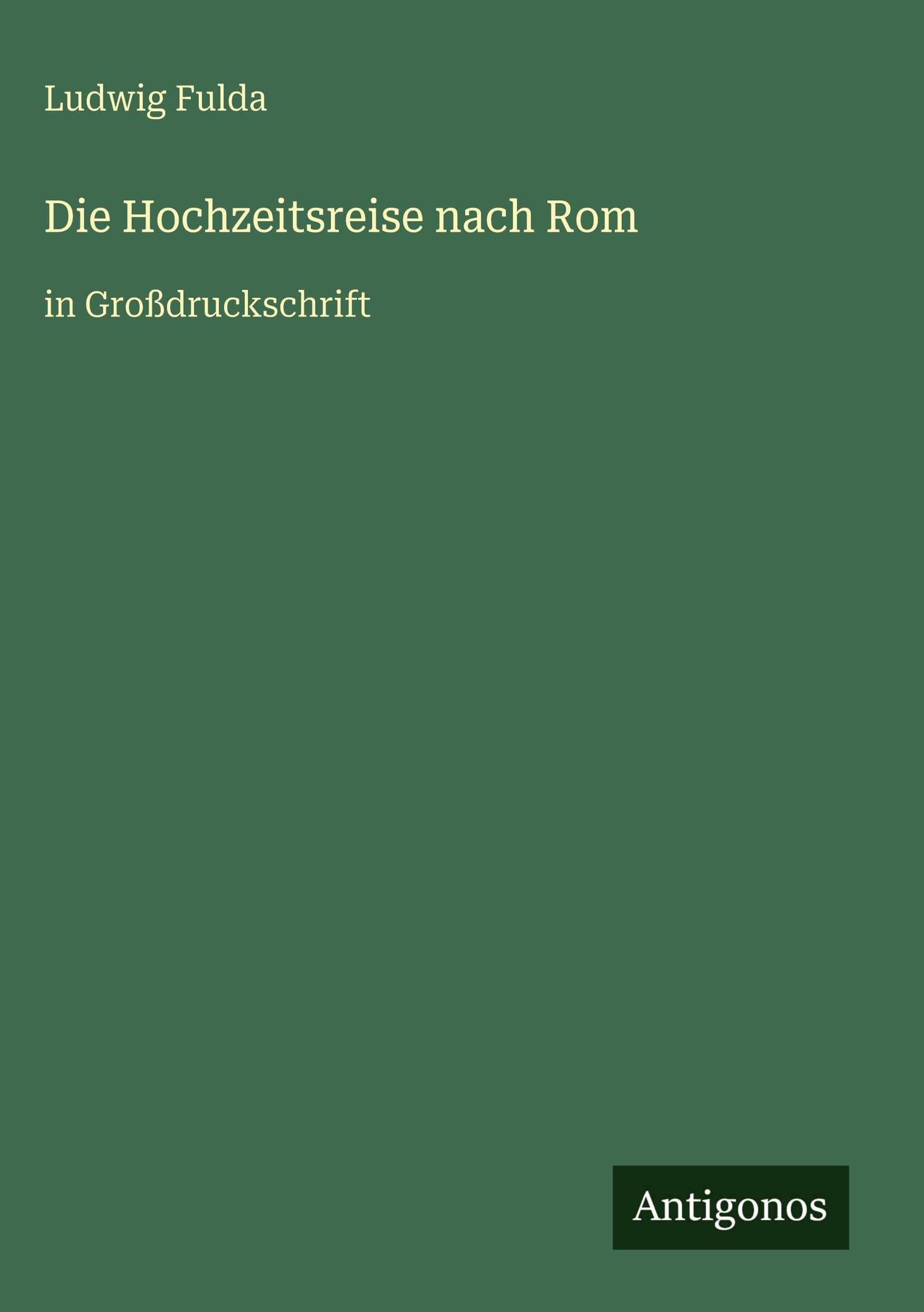 Die Hochzeitsreise nach Rom: in Großdruckschrift