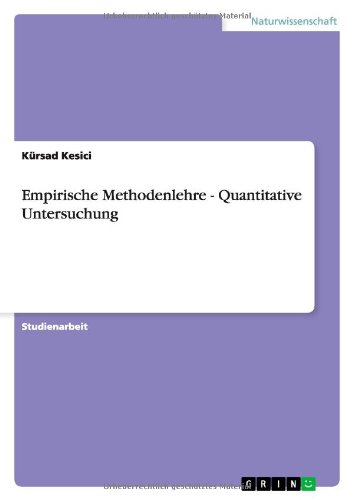 Empirische Methodenlehre - Quantitative Untersuchung
