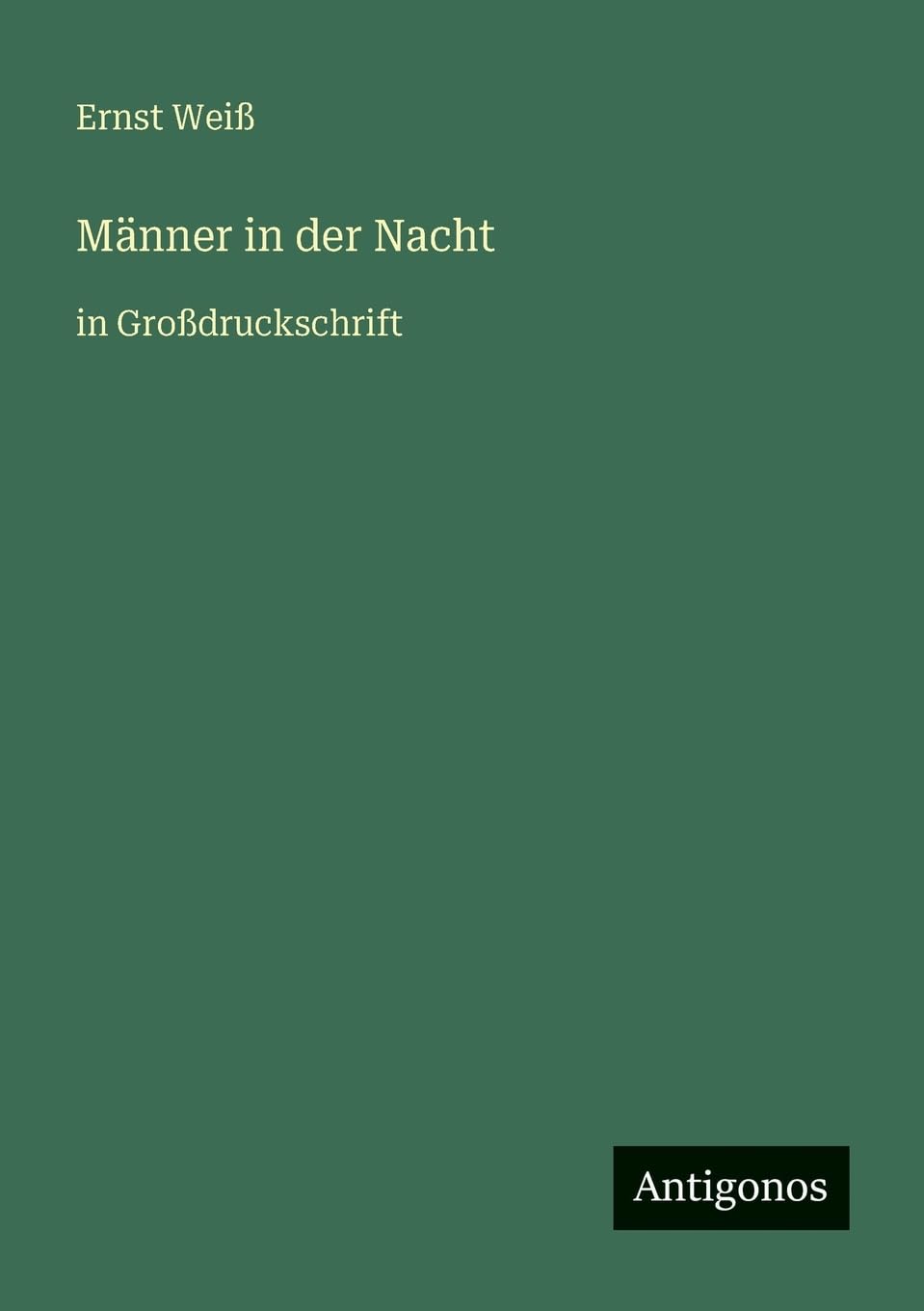 Männer in der Nacht: in Großdruckschrift