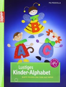 Lustiges Kinder-Alphabet: Figuren und Tiere aus Papier