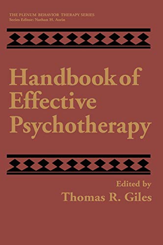 Handbook of Effective Psychotherapy (The Plenum Behavior Therapy Series)