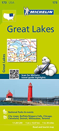 Michelin Great Lakes: Straßen- und Tourismuskarte 1:1.267.200 (MICHELIN Zoomkarten)