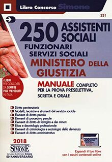 Concorso 250 Assistenti Sociali - Funzionari servizi sociali Ministero della Giustizia