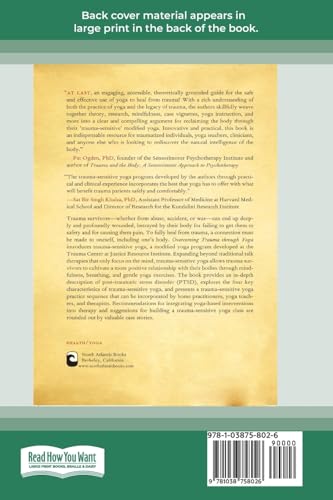 David Emerson Overcoming Trauma Through Yoga, Reclaiming Your Body [Standard Large Print 16 Pt Edition]