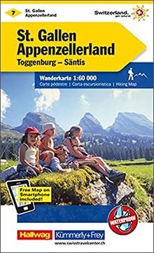 Wanderkarte Schweiz 07 St. Gallen - Appenzeller Land 1 : 60 000 (Kümmerly+Frey Wanderkarten)
