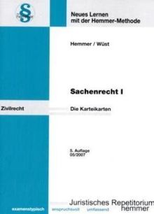 Sachenrecht I. 97 Karteikarten: Zivilrecht