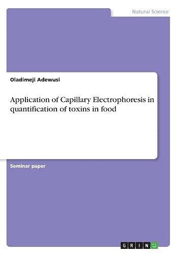 Application of Capillary Electrophoresis in quantification of toxins in food