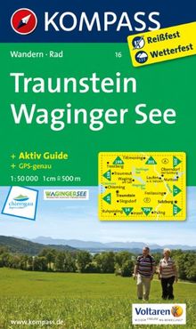 Traunstein - Waginger See: Wanderkarte mit Aktiv Guide und Radwegen. GPS-genau. 1:50000