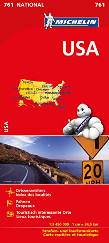 Michelin USA: Straßen- und Tourismuskarte 1:3.450.000 (Michelin Nationalkarte)