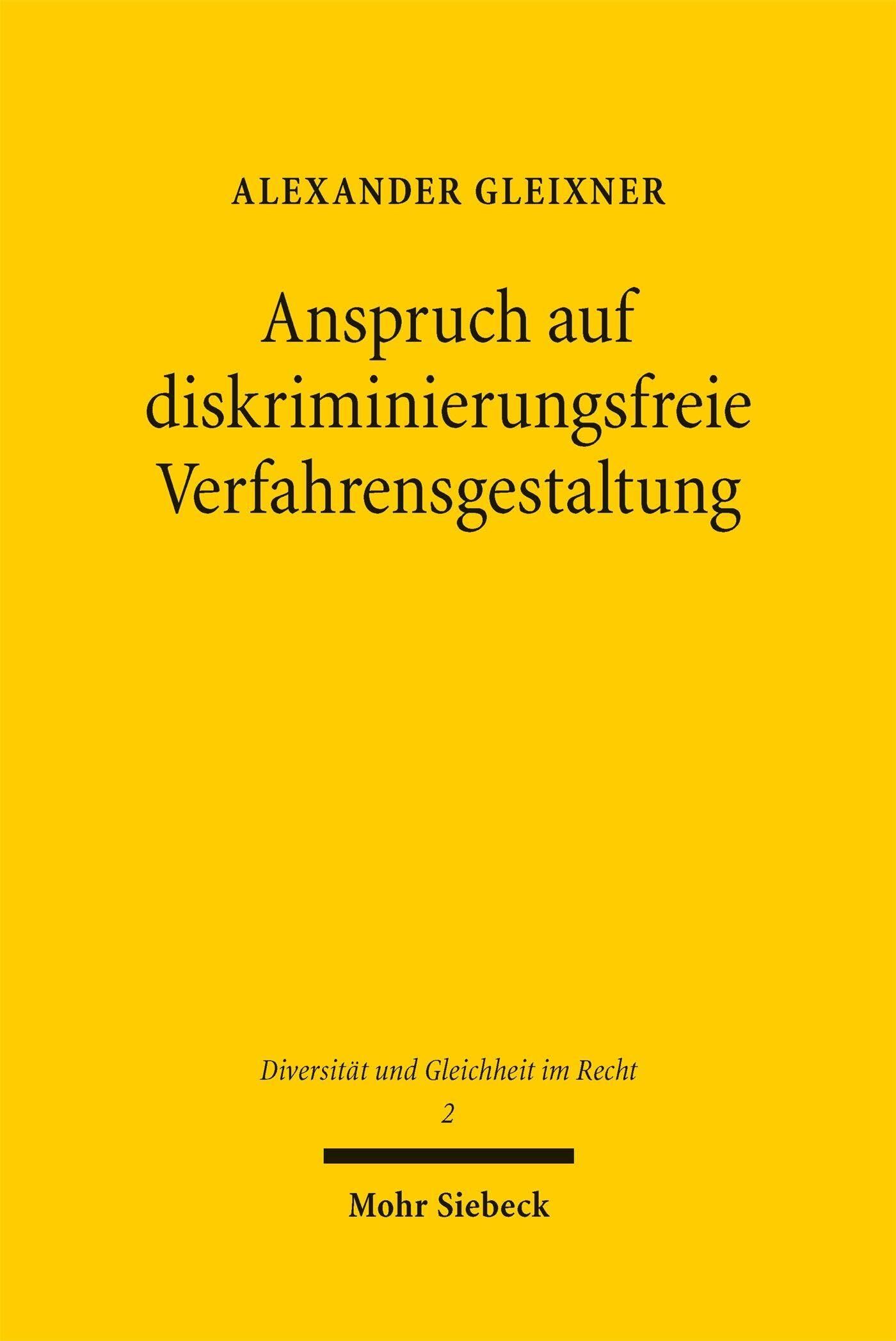 Anspruch auf diskriminierungsfreie Verfahrensgestaltung - Neuware