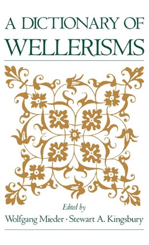Isbn Ein Wörterbuch der Wellerismen Buch 208 Seiten