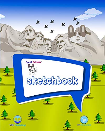 Viki Merchandise SpotZ The Frenchie(R) Brand Sketchbook, 120 Pages - 8″x10″ - Softcover - Grade School - College - Branded - Office Supplies