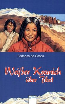 Weißer Kranich über Tibet