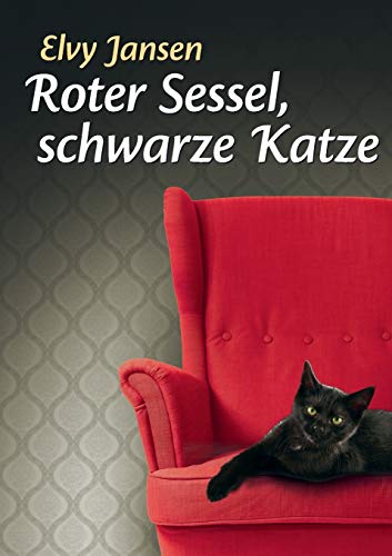 Roter Sessel, schwarze Katze