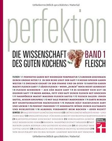 Perfektion. Die Wissenschaft des guten Kochens: Band 1: Fleisch