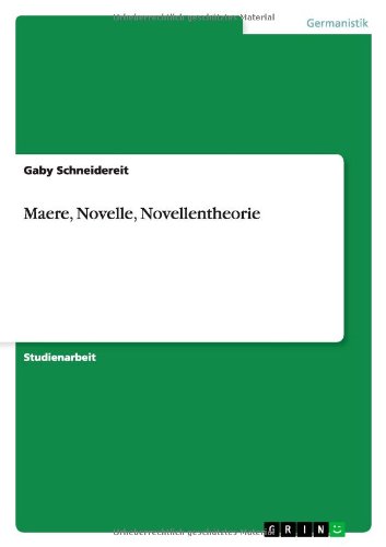Maere, Novelle, Novellentheorie
