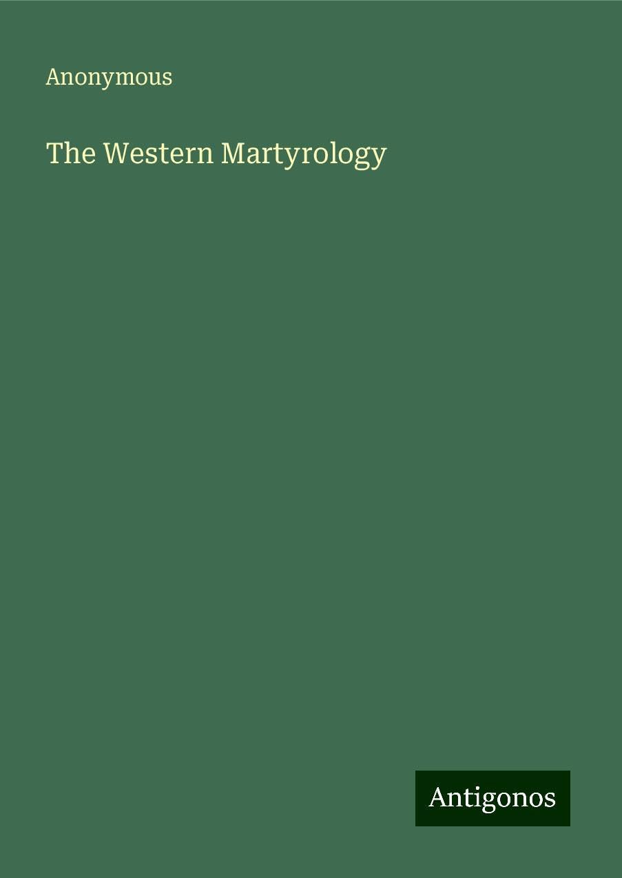 The Western Martyrology