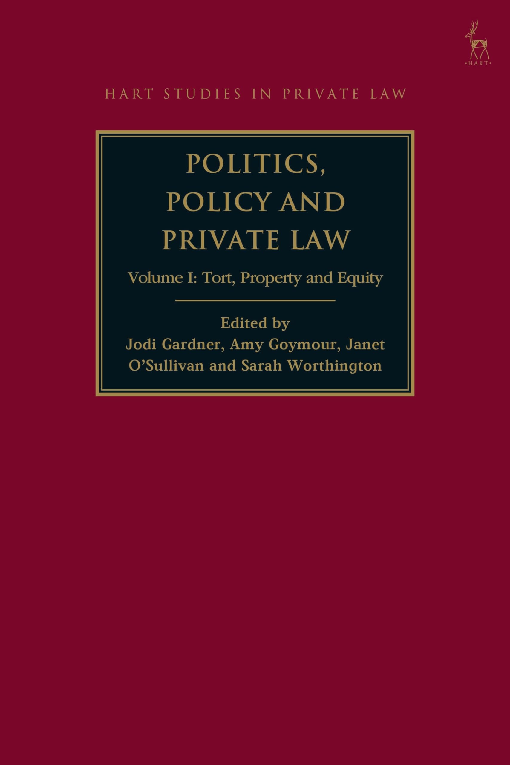 Politics, Policy and Private Law: Volume I: Tort, Property and Equity (Hart Studies in Private Law)