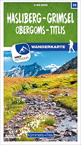 Hasliberg - Grimsel Obergoms - Titlis 32 Wanderkarte 1:40 000 matt laminiert (Kümmerly+Frey Wanderkarten)