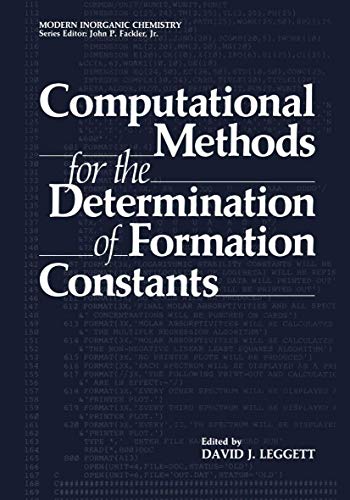 Computational Methods for the Determination of Formation Constants (Modern Inorganic Chemistry)